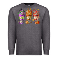 Charcoal Heather Hallothanksmas coffee cups Premium Sweatshirt - NancyCooperArtShop