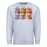 Heather Grey Hallothanksmas coffee cups Premium Sweatshirt - NancyCooperArtShop