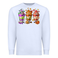 White Hallothanksmas coffee cups Premium Sweatshirt - NancyCooperArtShop