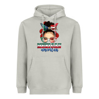 Moon Dust Mexican American Messy Bun Heavyweight Hoodie - texasbilliewilder