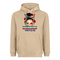 Mushroom Mexican American Messy Bun Heavyweight Hoodie - texasbilliewilder