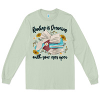 Matcha reading is dreaming with your eyes open Long Sleeve Tee - MaliasSmallBusiness