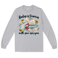 Moon Dust reading is dreaming with your eyes open Long Sleeve Tee - MaliasSmallBusiness