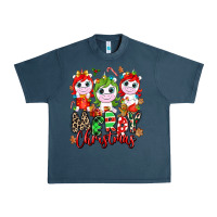 Midnight Navy Merry Christmas unicorns Urban Heavy Tee - NancyCooperArtShop