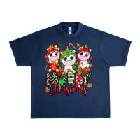 Navy Merry Christmas unicorns Urban Heavy Tee - NancyCooperArtShop