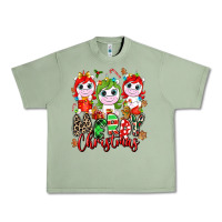 Oil Green Merry Christmas unicorns Urban Heavy Tee - NancyCooperArtShop