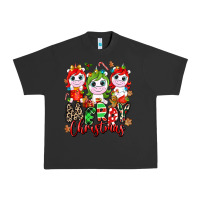 Pigment Black Merry Christmas unicorns Urban Heavy Tee - NancyCooperArtShop