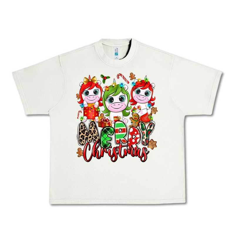 Merry Christmas Unicorns Urban Heavy Tee by NancyCooperArtShop | Teevron