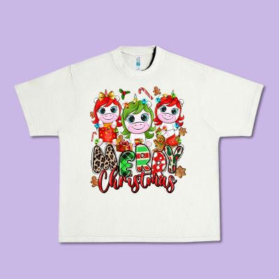 Merry Christmas Unicorns Urban Heavy Tee Designed By Nancycooperartshop