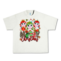 Pistachio Merry Christmas unicorns Urban Heavy Tee - NancyCooperArtShop