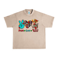 French Oak peace love dia de los muertos Urban Heavy Tee - AdoDesignShop