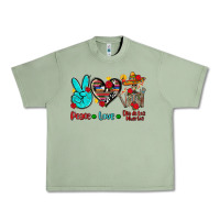 Oil Green peace love dia de los muertos Urban Heavy Tee - AdoDesignShop