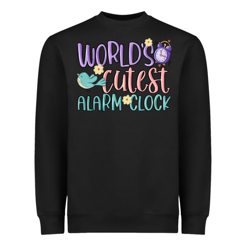 World's Cutest Alarm Clock Heavyweight Sweatshirt by MaliasSmallBusiness | Teevron