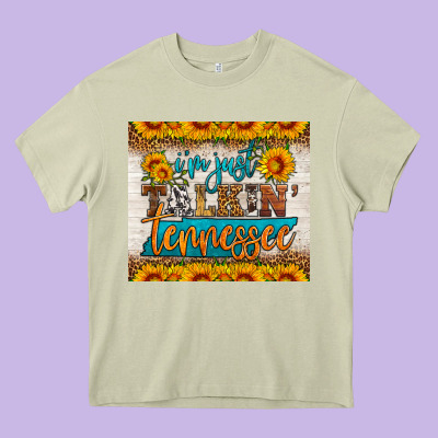 I'm Just Talking Tennessee Tumbler Heavy Core Tee Designed By Hra Design Shop