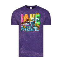 Cloud Purple Lake mode summer Vintage Tee - NancyCooperArtShop