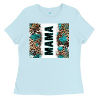 Baby Blue western mama Ladies Tee - Zillion Design Studio