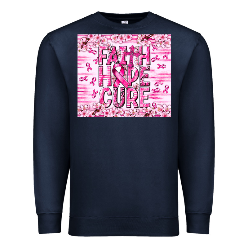 Faith Hope Cure Cancer Premium Sweatshirt by NancyCooperArtShop | Teevron