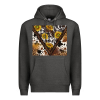 Charcoal Heather western sunflowers and cowhide tumbler tbs Premium Hoodie - TumblerDesignByShophia