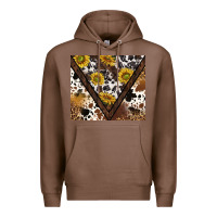 Chestnut western sunflowers and cowhide tumbler tbs Premium Hoodie - TumblerDesignByShophia