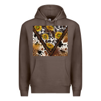 Coffee western sunflowers and cowhide tumbler tbs Premium Hoodie - TumblerDesignByShophia