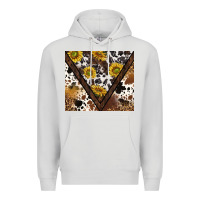 Dove Grey western sunflowers and cowhide tumbler tbs Premium Hoodie - TumblerDesignByShophia