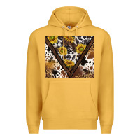 Mustard western sunflowers and cowhide tumbler tbs Premium Hoodie - TumblerDesignByShophia