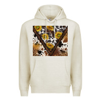 Oatmeal Heather western sunflowers and cowhide tumbler tbs Premium Hoodie - TumblerDesignByShophia