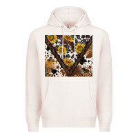Pale Pink western sunflowers and cowhide tumbler tbs Premium Hoodie - TumblerDesignByShophia