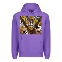 Purple western sunflowers and cowhide tumbler tbs Premium Hoodie - TumblerDesignByShophia