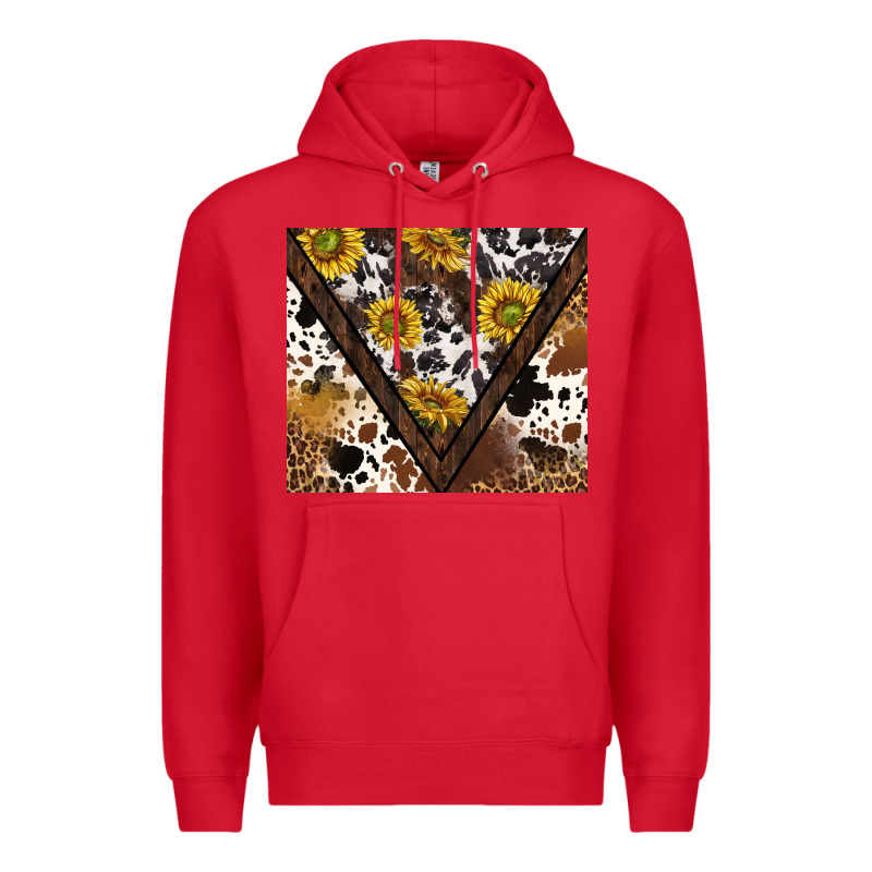 Western Sunflowers And Cowhide Tumbler Tbs Premium Hoodie by TumblerDesignByShophia | Teevron