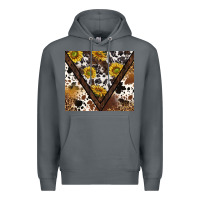 Rock western sunflowers and cowhide tumbler tbs Premium Hoodie - TumblerDesignByShophia