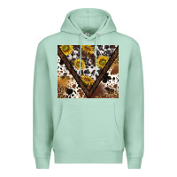 Seafoam western sunflowers and cowhide tumbler tbs Premium Hoodie - TumblerDesignByShophia