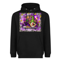 Black Mardi Gras gnome on the truck Heavyweight Hoodie - NancyCooperArtShop