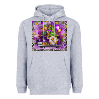 Heather Grey Mardi Gras gnome on the truck Heavyweight Hoodie - NancyCooperArtShop