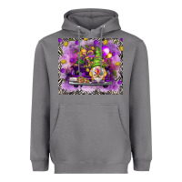 Storm Mardi Gras gnome on the truck Heavyweight Hoodie - NancyCooperArtShop