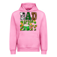 Fuchsia Pink St. Patrick's Bad green boozy Urban Hoodie - OliviaCreatesArt
