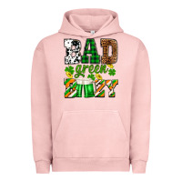 Pigment Salmon St. Patrick's Bad green boozy Urban Hoodie - OliviaCreatesArt
