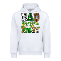 White St. Patrick's Bad green boozy Urban Hoodie - OliviaCreatesArt