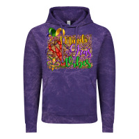 Cloud Purple mardi gras vibes crawfish mask and fleur de lis Vintage Hoodie - Artiststas