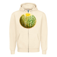 Sandshell Golden Barrel Cactus Zipper Hoodie - LillyAllenDesigns