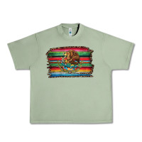 Oil Green serape leopard mexican flag Urban Heavy Tee - Jasminsmagicworld
