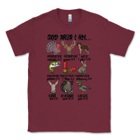 Burgundy god says i am hunting Classic Tee - MaliasSmallBusiness