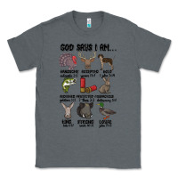 Charcoal Heather god says i am hunting Classic Tee - MaliasSmallBusiness