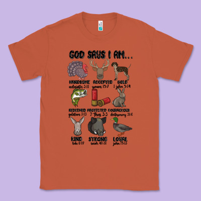 God Says I Am Hunting Classic Tee Designed By Maliassmallbusiness