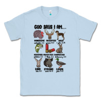 Dusty Blue god says i am hunting Classic Tee - MaliasSmallBusiness