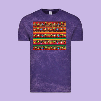 Christmas Lights Serape Vintage Tee Designed By Barkaloodesign