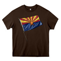 Chocolate Brown arizona flag Heavy Core Tee - BarkalooDesign