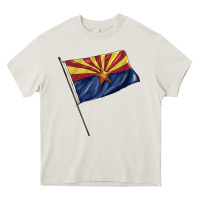 Cream arizona flag Heavy Core Tee - BarkalooDesign