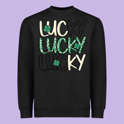 Lucky Heavyweight Sweatshirt Designed By Maliassmallbusiness