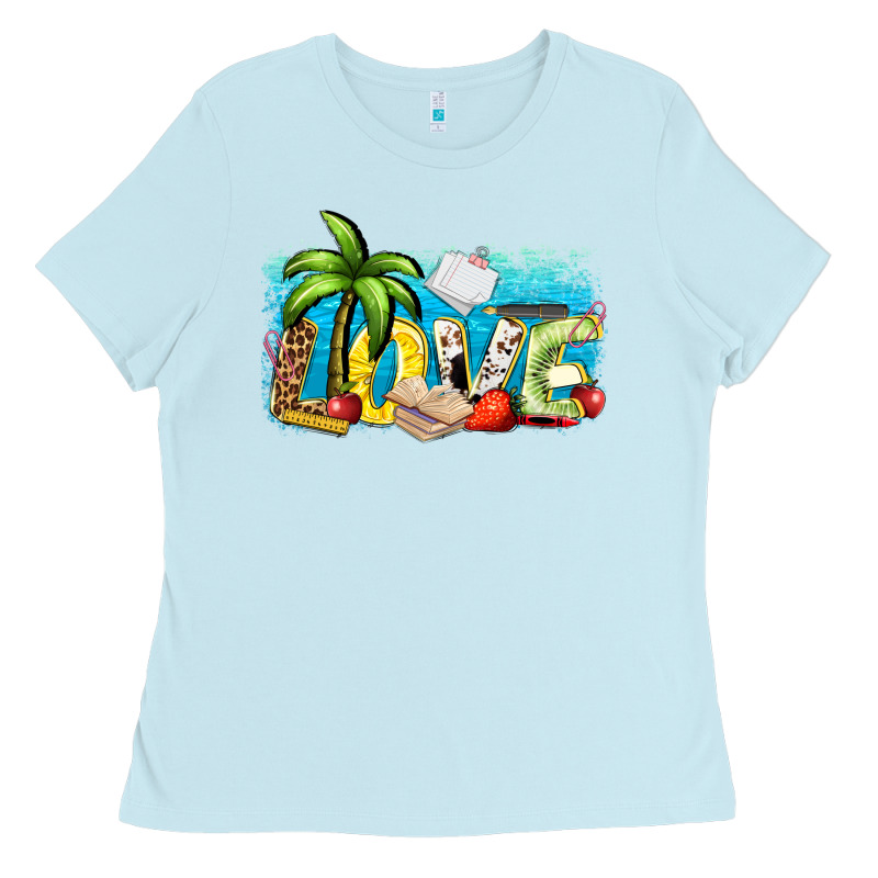 Love Summer Teacher Ladies Tee by Zillion Design Studio | Teevron